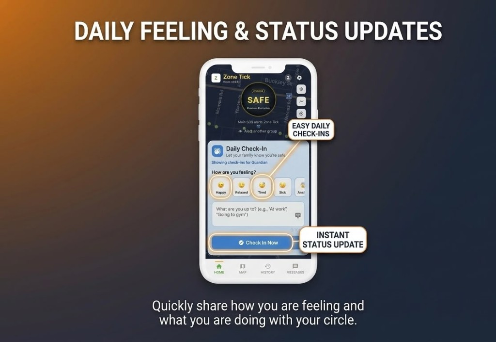 Daily check-in mood picker