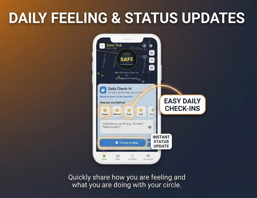Daily feeling and status check-in