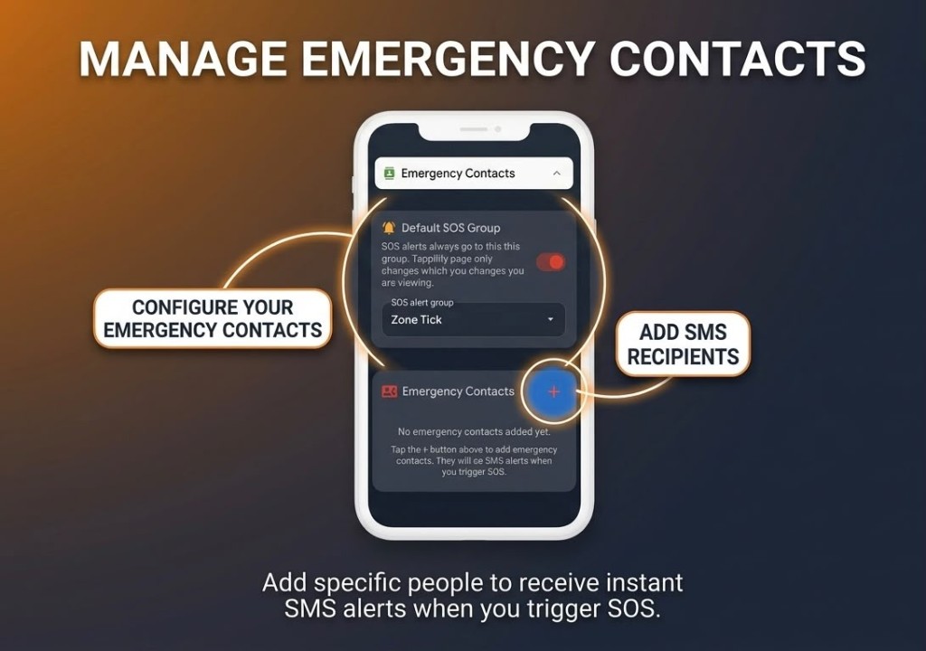 Manage emergency contacts